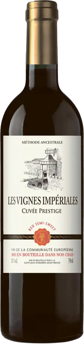 Фото 1 - Вино Les Vignes Imperiales червоне напівсолодке 11% 0.75 л