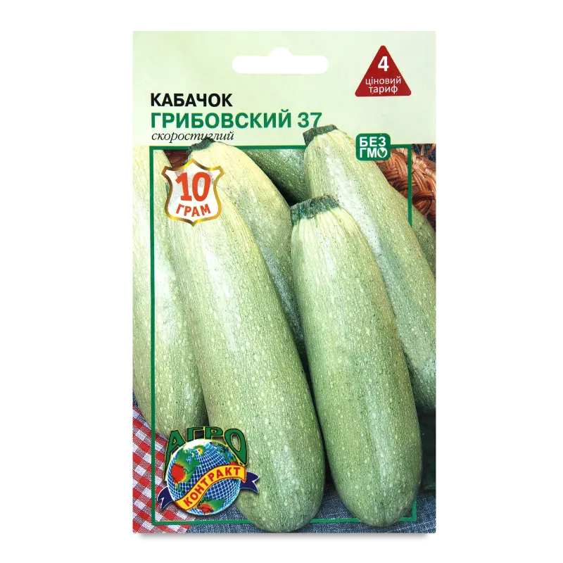 Фото 1 - Насіння Агроконтракт Кабачок Грибовський 10 г