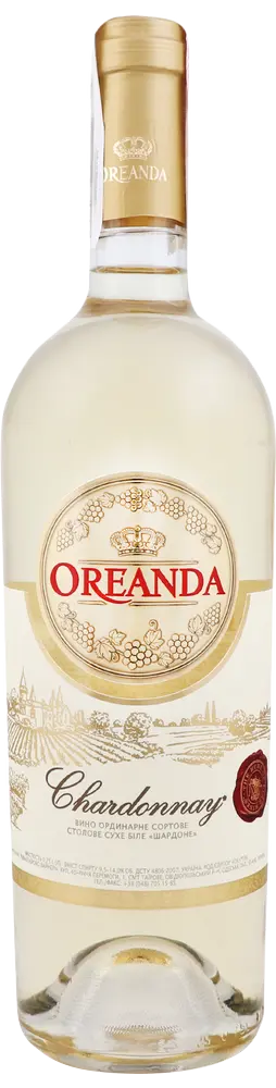 Фото 1 - Вино Oreanda Chardonnay біле сухе 0.75 л