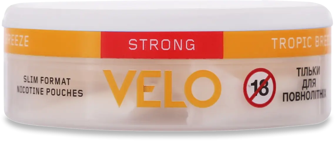 Фото 1 - Паучі Velo Tropic Breeze X-Strong безтютюнові нікотиновмісні
