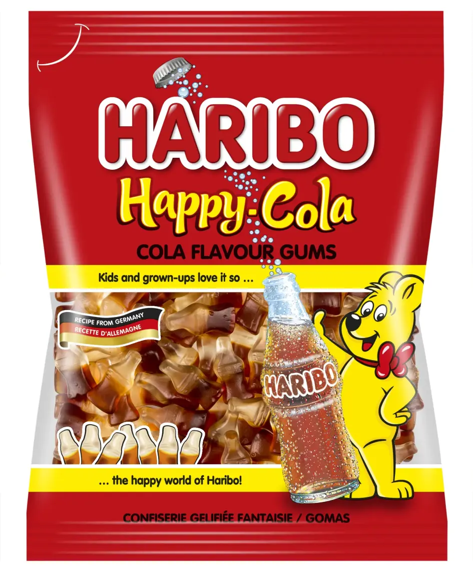 Фото 1 - Цукерки Haribo Happy-Cola желейні 80 г