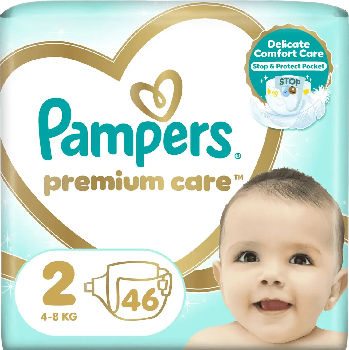 Фото 1 - Підгузки Pampers Premium Care розмір 2 Mini (4-8 кг) 46 шт.