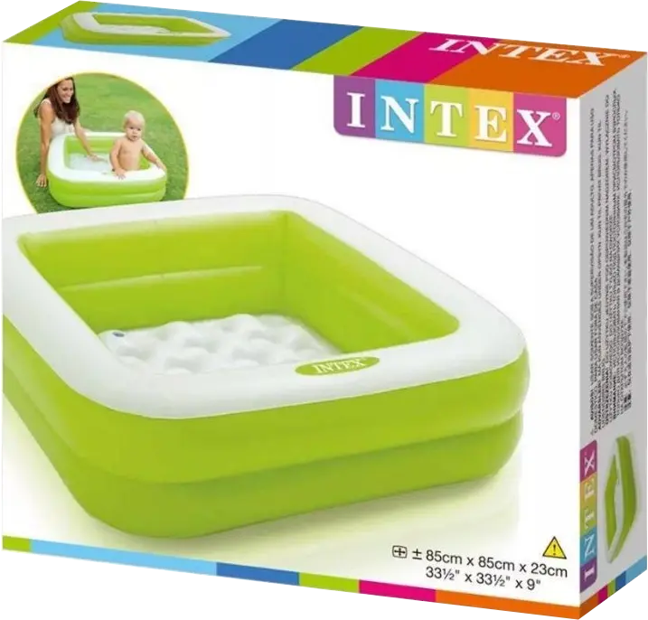 Фото 1 - Басейн надувний Intex арт.57100NP з м'яким дном 2 кольори 85х85х23 см