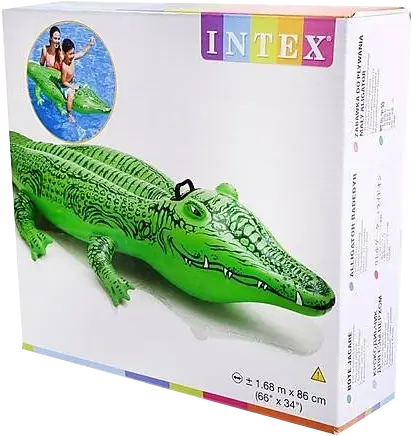 Фото 1 - Надувний крокодил Intex арт.58546 вініловий з ручками 168x86 см