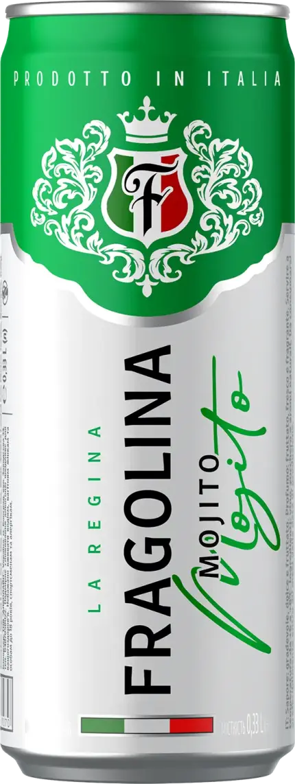 Фото 1 - Напій La Regina Fragolina Mojito винний напівігристий 7% 0.33 л 