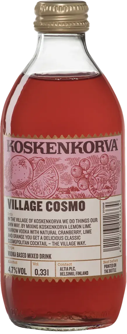 Фото 1 - Напій слабоалкогольний Koskenkorva Village Cosmo Cocktail 0,33 л