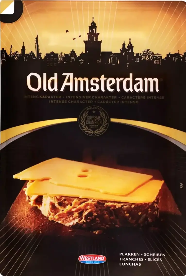 Фото 1 - Сир Old Amsterdam витриманий 8 місяців нарізка 48% 150 г