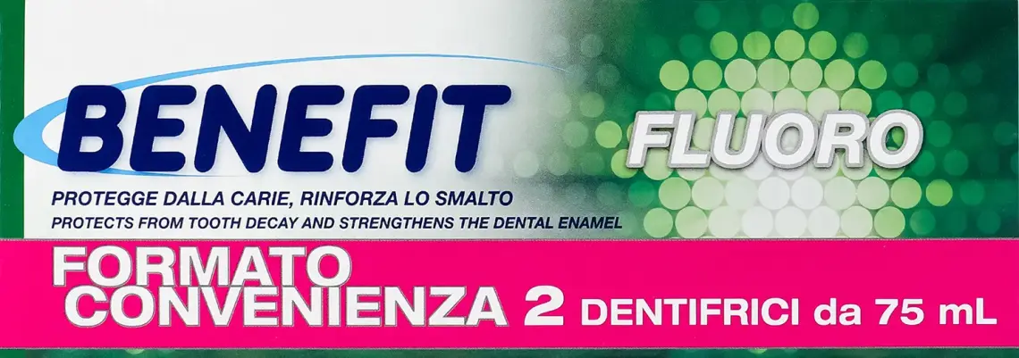 Фото 1 - Зубна паста Benefit Fluoro з фтором 2х75 мл