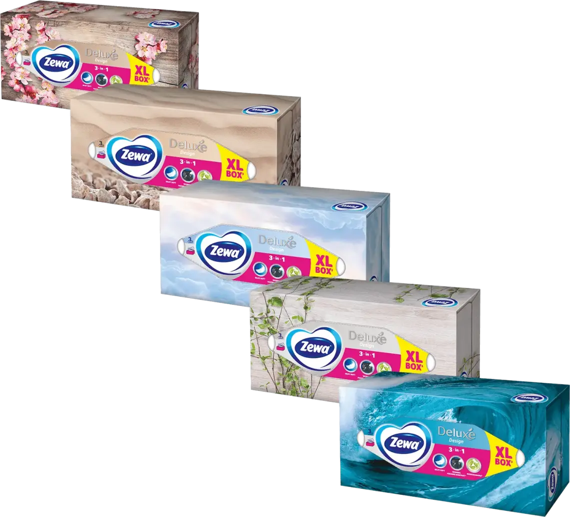 Фото 1 - Серветки Deluxe Zewa косметичнi 150 шт.