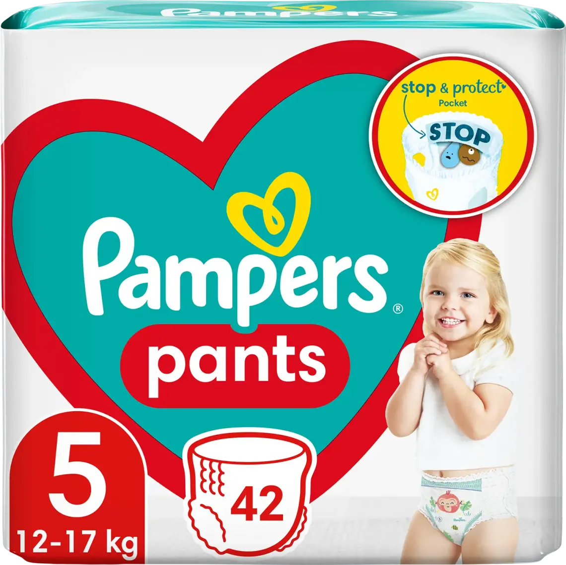 Фото 1 - Підгузники-трусики Pampers 5 Junior 12-17 кг 42 шт