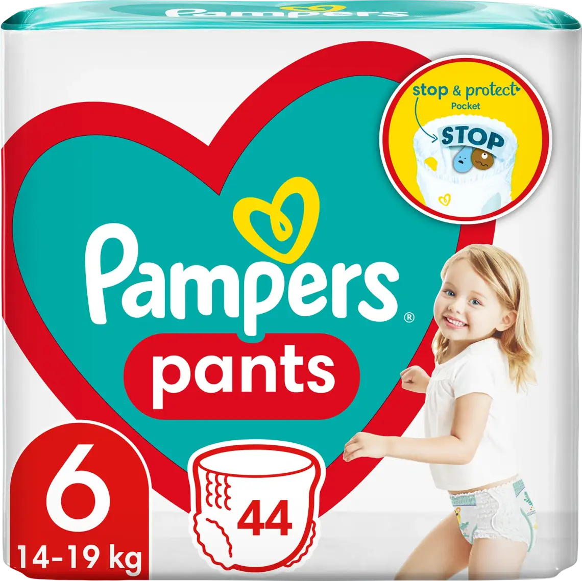 Фото 1 - Підгузники-трусики Pampers 6 Giant 14-19 кг 44 шт
