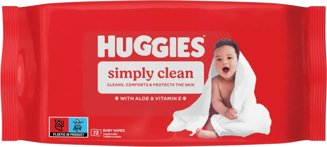 Фото 1 - Серветки вологі Huggies Simply clean дитячі 72 шт