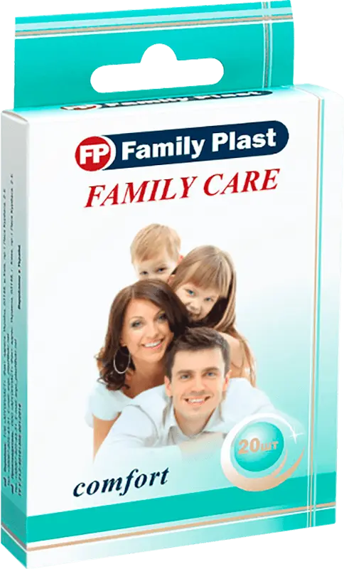 Фото 1 - Пластир медичний Family Plast Family Care бактерицидний №20