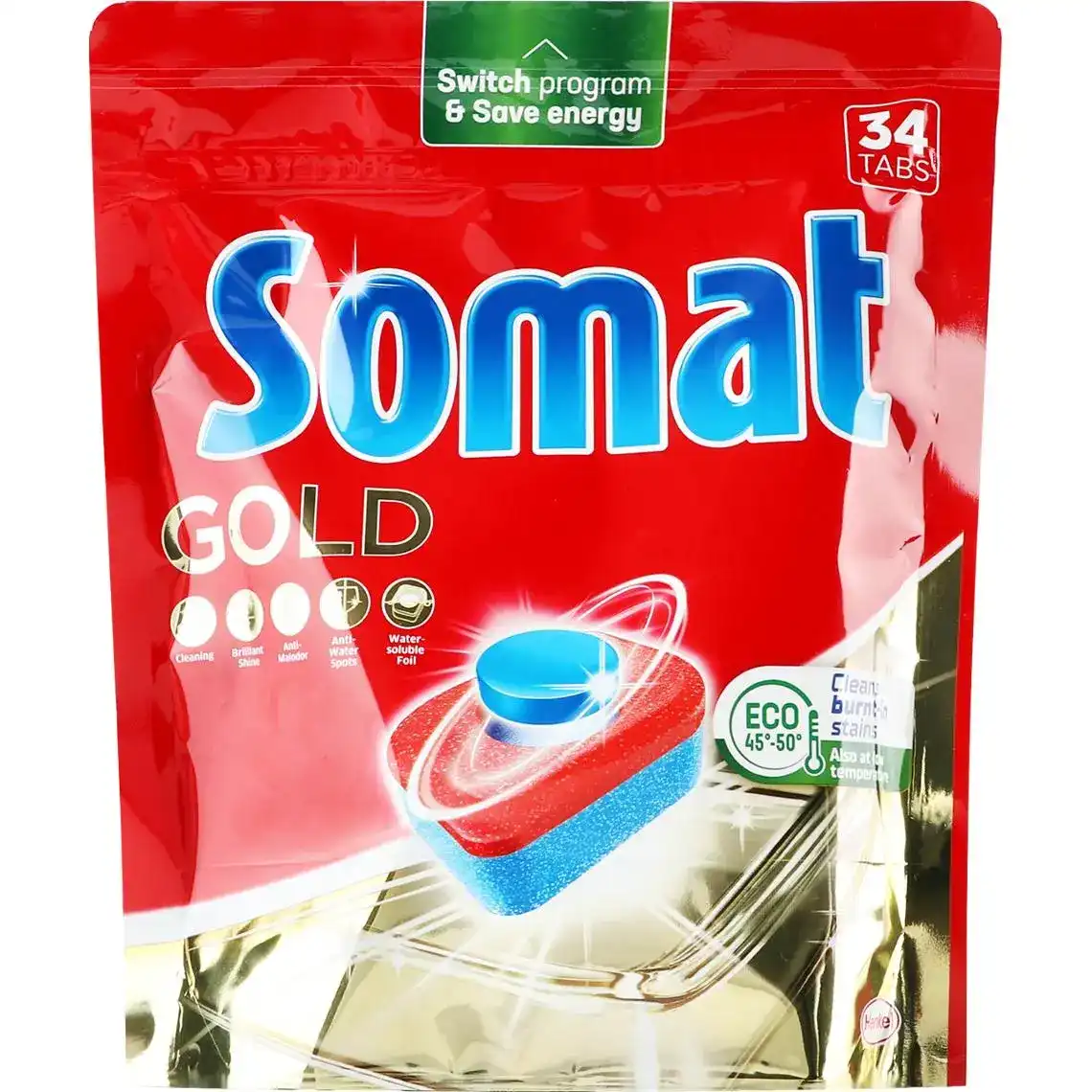 Таблетки для посудомоечных машин Somat Gold для мытья посуды 34 шт купить  онлайн | заказать в магазине VARUS