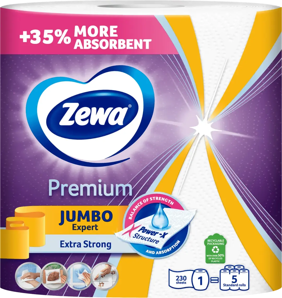 Фото 1 - Рушник паперовий Zewa Premium Jumbo 3-х шаровий 1 шт