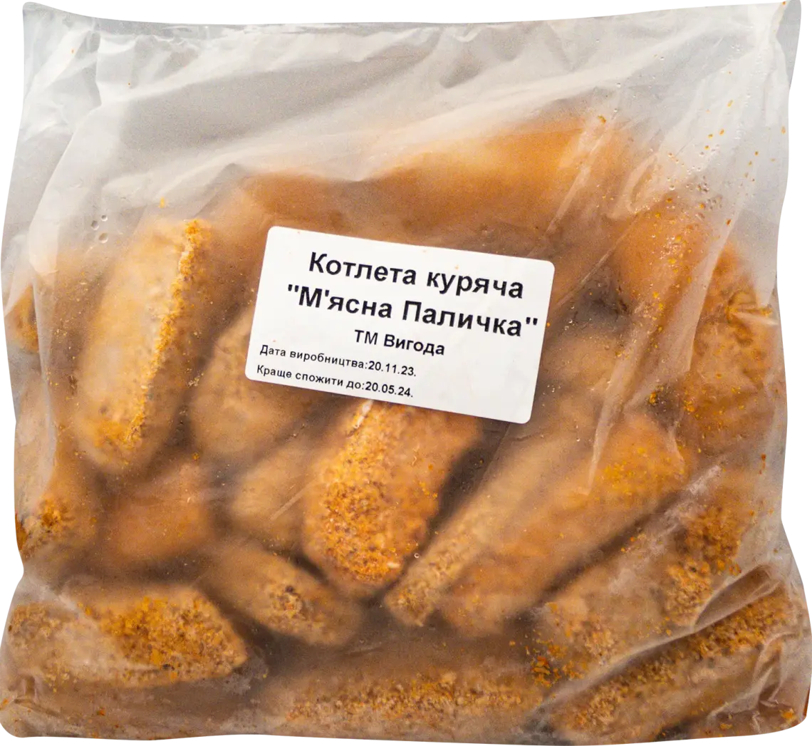 Фото 1 - Котлета куряча Вигода М'ясна паличка вагова