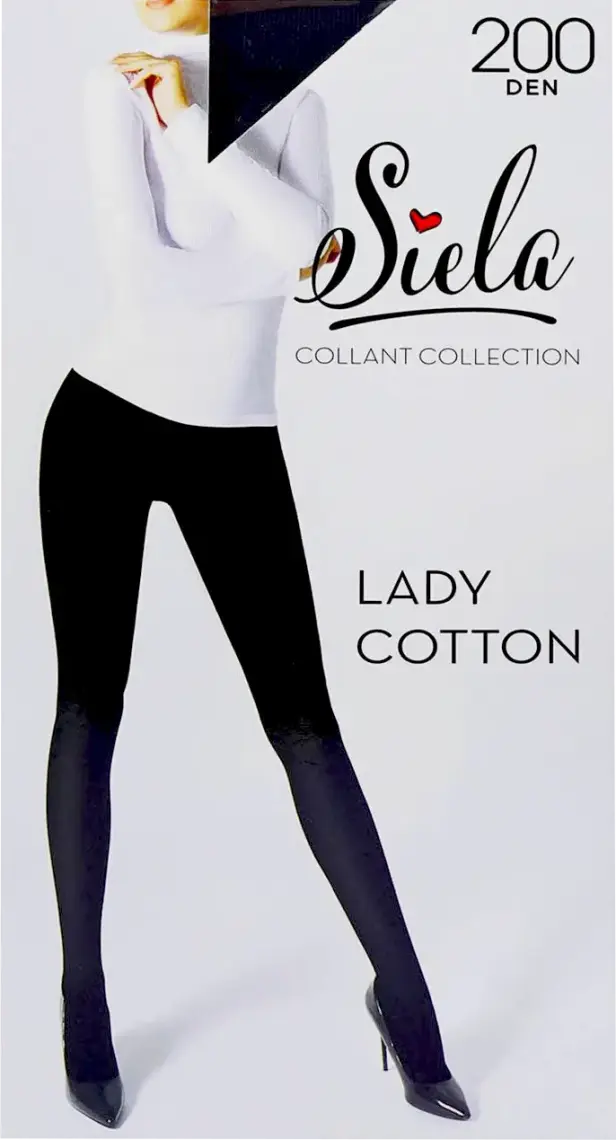 Фото 1 - Колготки Siela Lady Cotton 200 Den р.3 Nero