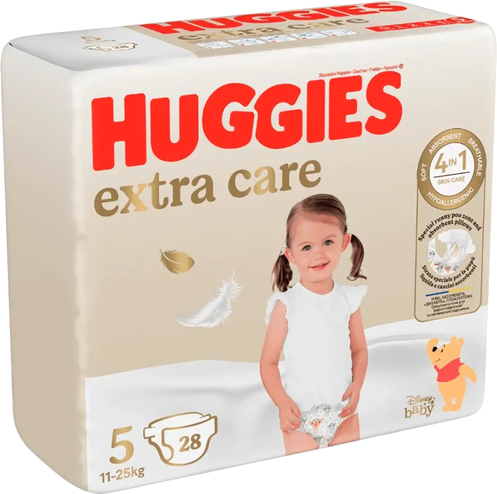 Фото 1 - Підгузки Huggies Extra Care 5 (11-25 кг) для дітей 28 шт