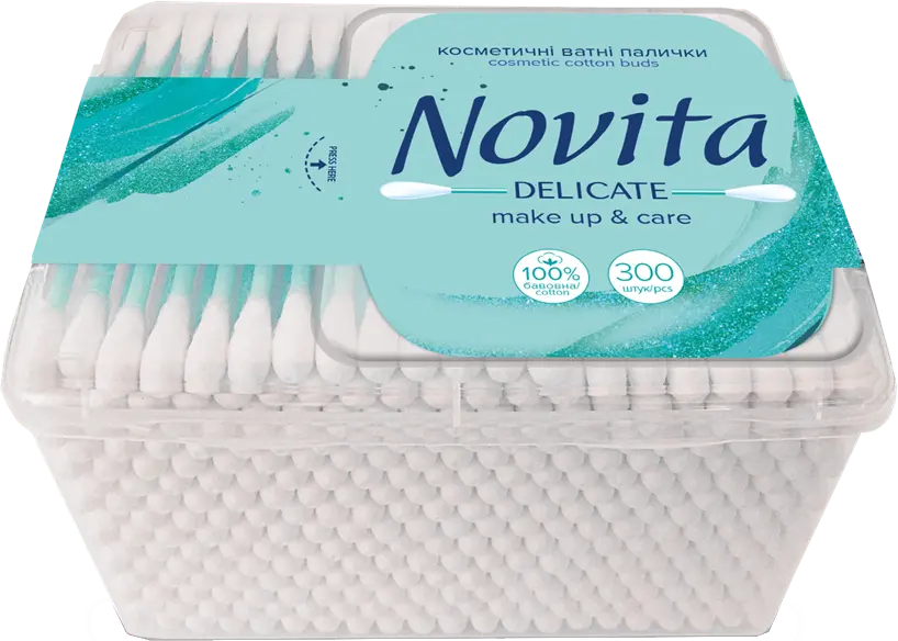Фото 1 - Ватні палички Novita Delicate 300 шт