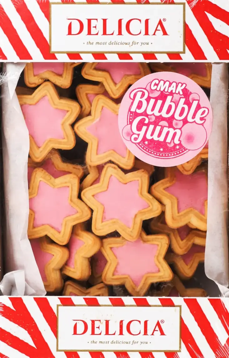 Фото 1 - Печиво Delicia Супер Стар зі смаком Bubble Gum здобне 350 г