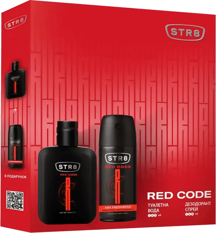 Фото 1 - Набір подарунковий STR8 Red туалетна вода та дезодорант