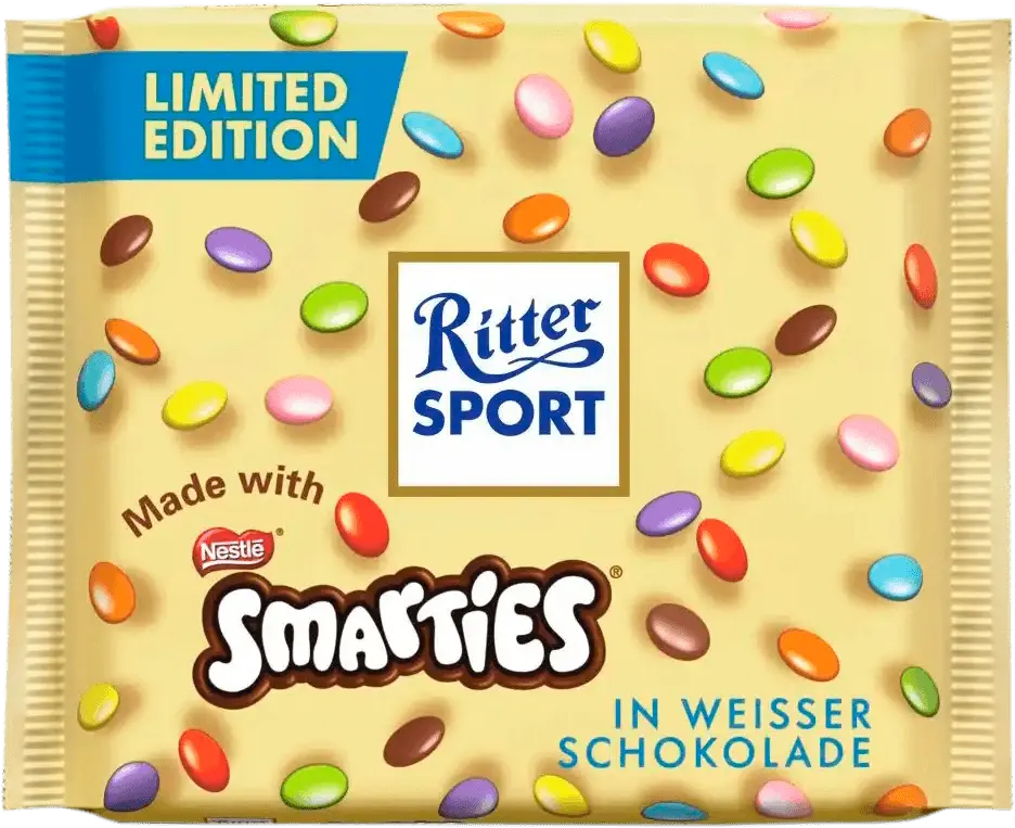 Фото 1 - Шоколад Ritter Sport Smarties білий 100 г