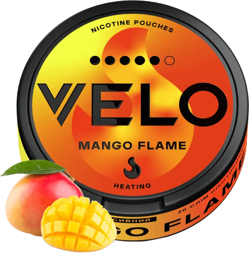 Фото 1 - Паучі Velo Mango Flame Інтенсивний безтютюнові нікотиновмісні