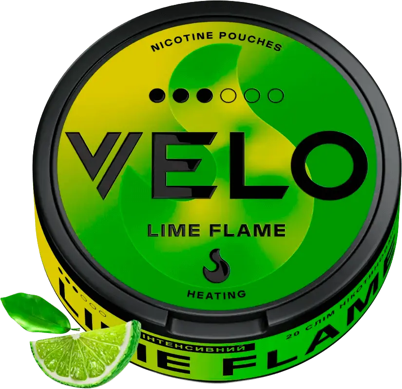 Фото 1 - Паучі Velo Lime Flame Інтенсивний безтютюнові нікотиновмісні