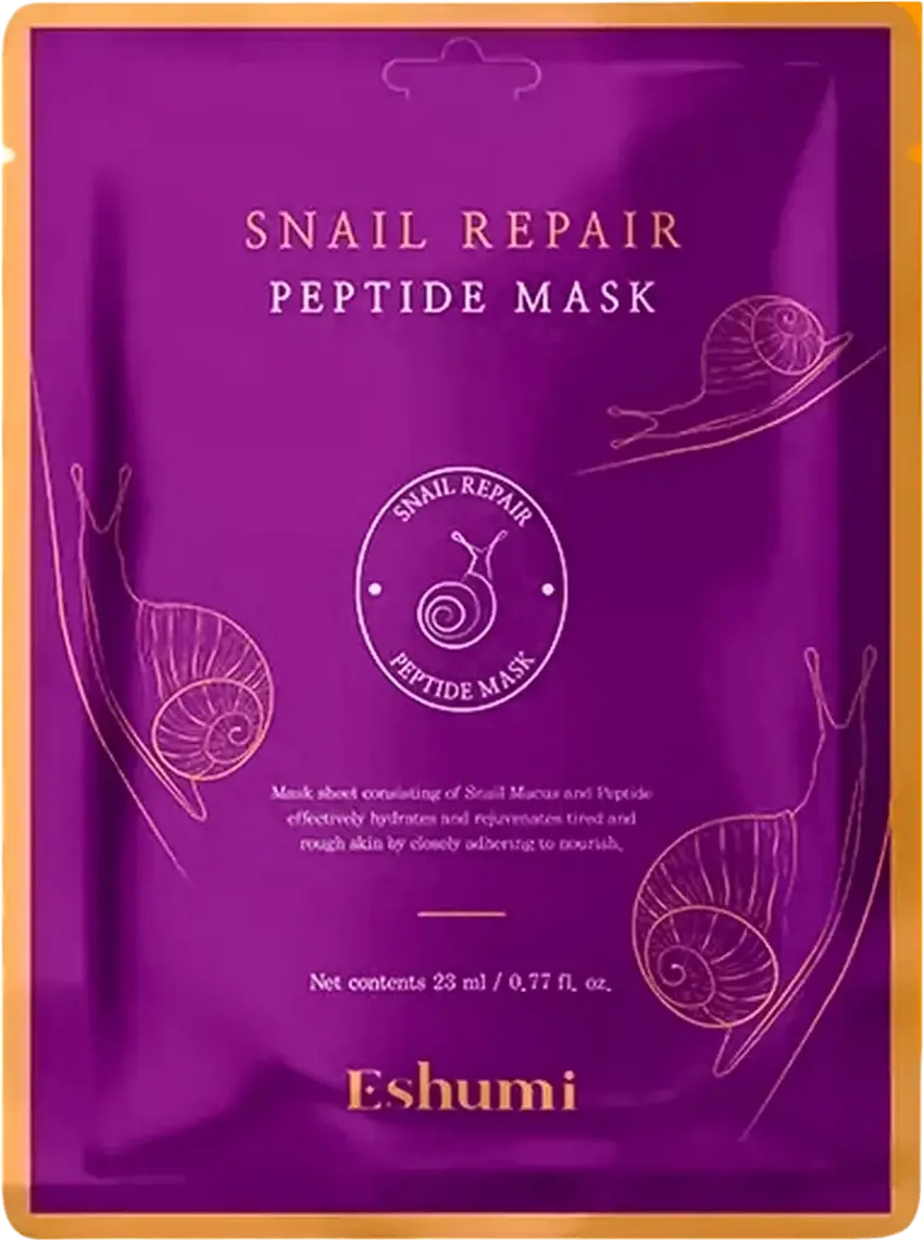 Фото 1 - Маска тканинна Eshumi Snail Repair Peptide з муцином равлика для обличчя 23 мл