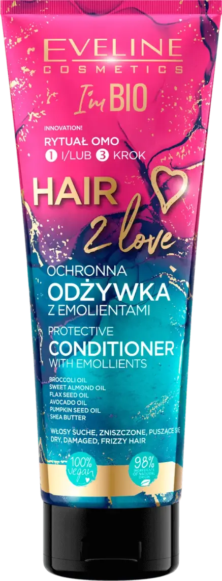 Фото 1 - Бальзам для волосся Eveline Hair 2 Love Пом`якшення та захист 250 мл