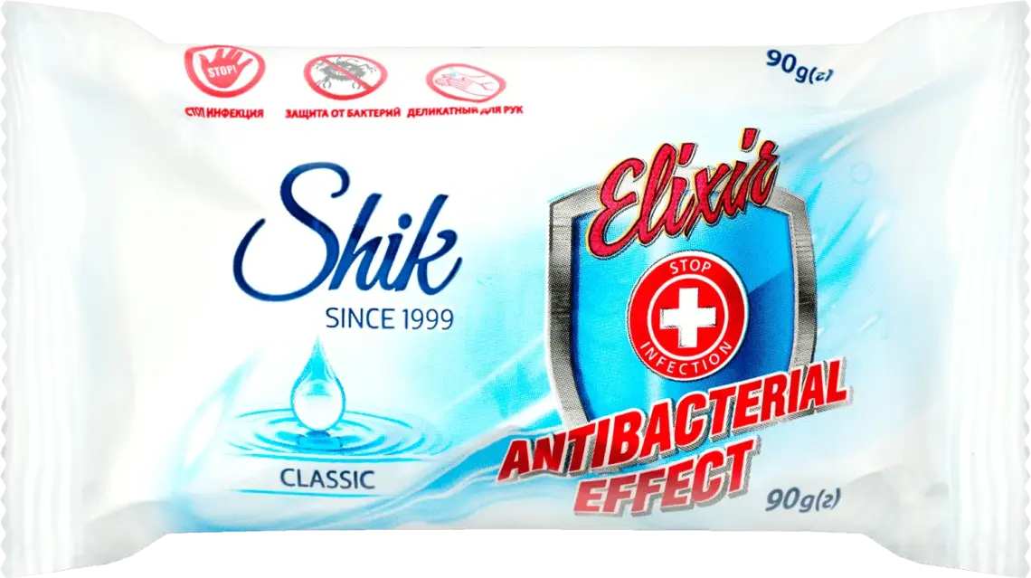 Фото 1 - Мило Shik Elixir Antibacterial Effect Classik туалетне тверде 90 г