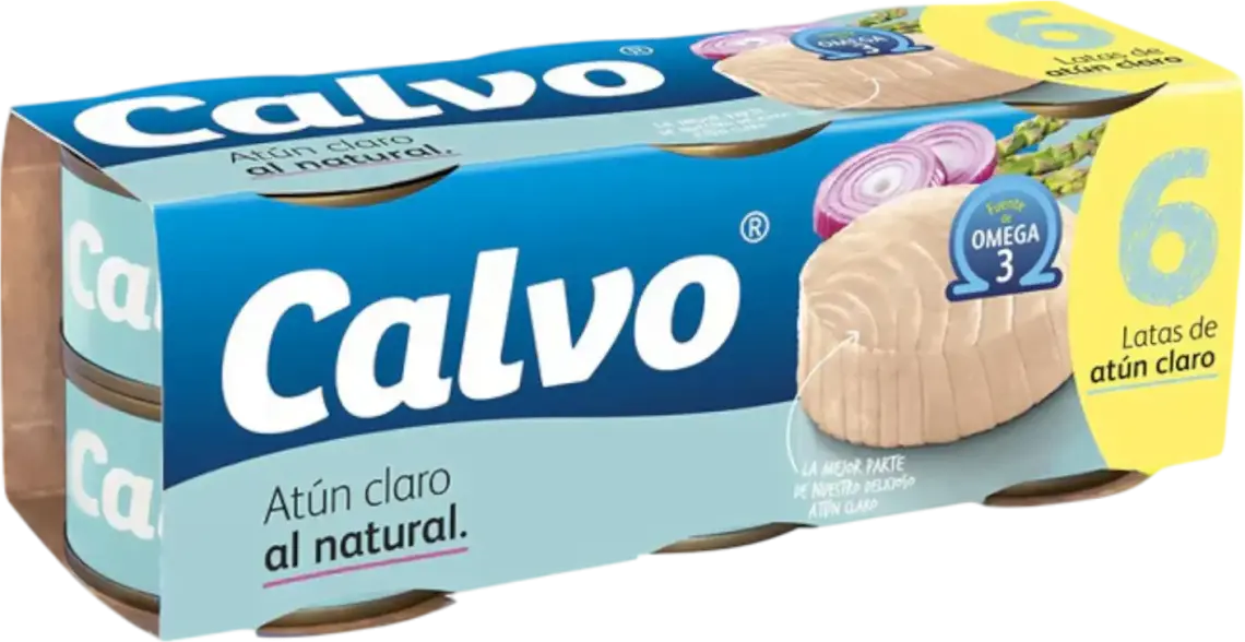 Фото 1 - Тунець Calvo у розсолі 6 шт х 80 г