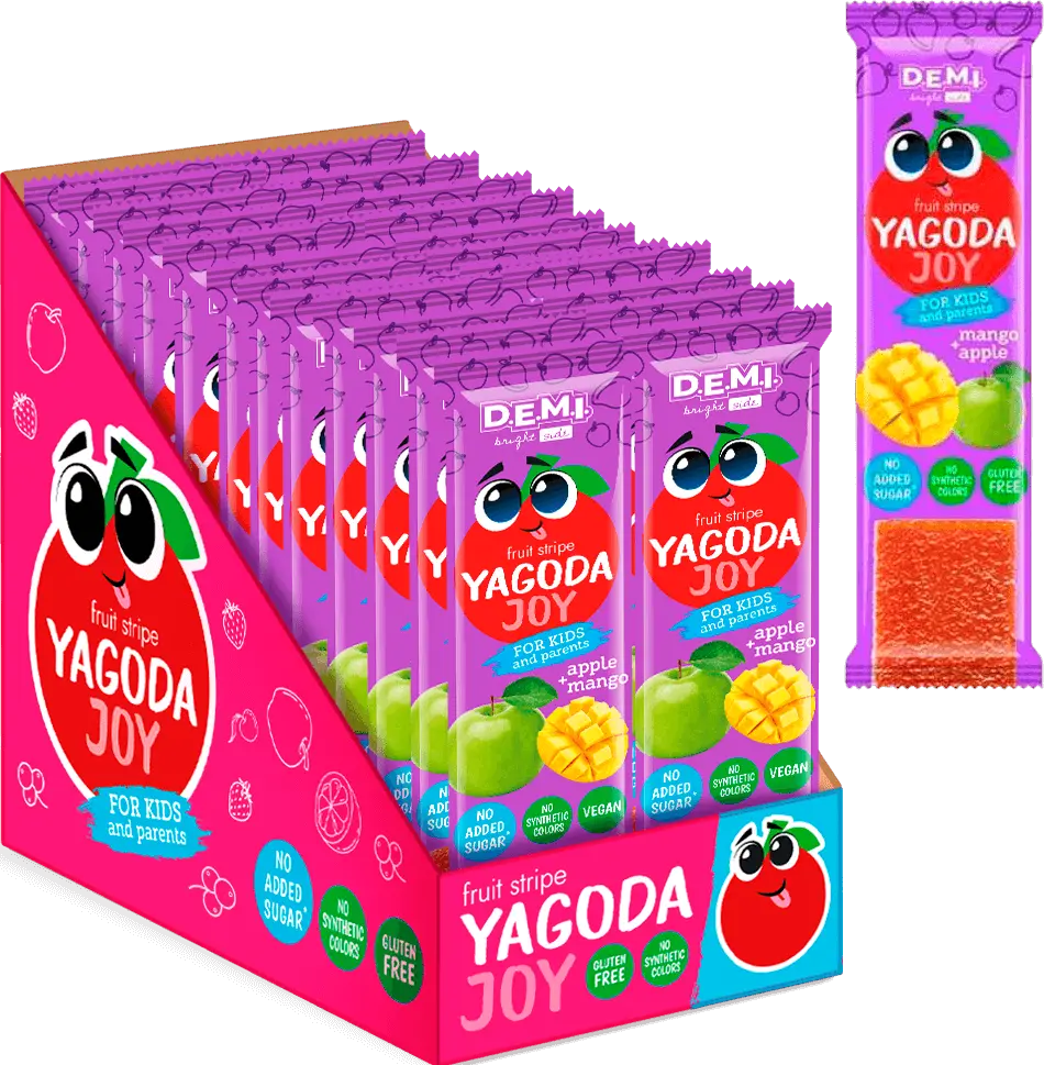 Фото 1 - Пастила D.E.M.I. Yagoda Joy із соком манго 15 г