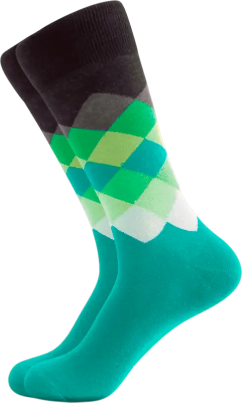 Фото 1 - Шкарпетки Premier Socks 556 чоловічі кольорові ромби зелені р.25