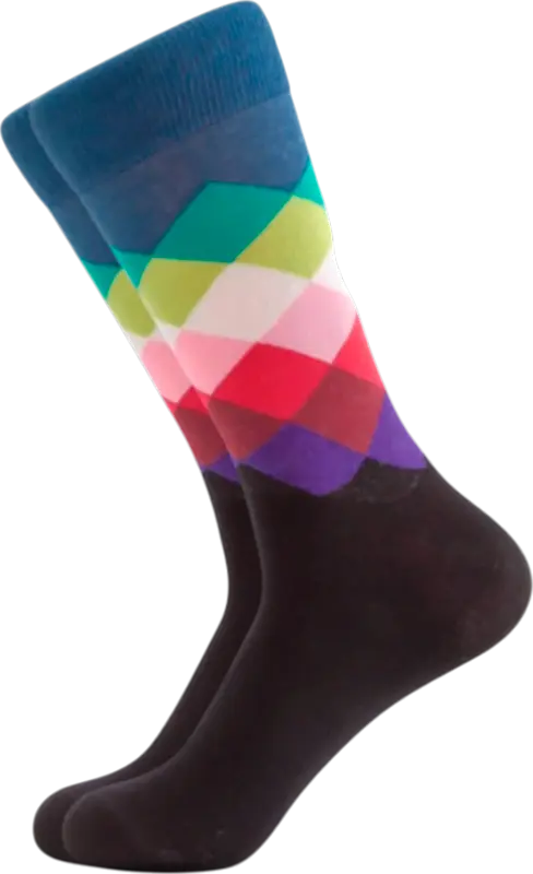 Фото 1 - Шкарпетки Premier Socks 556 чоловічі кольорові ромби сині р.29