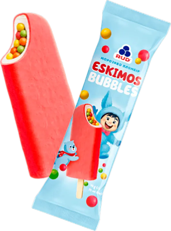 Фото 1 - Морозиво Рудь Ескімос Bubbles 70 г