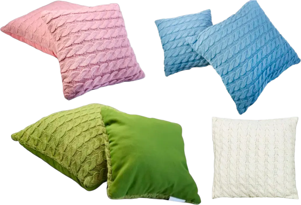 Фото 1 - Подушка Art Knit Коси в`язана декоративна 45х45 см