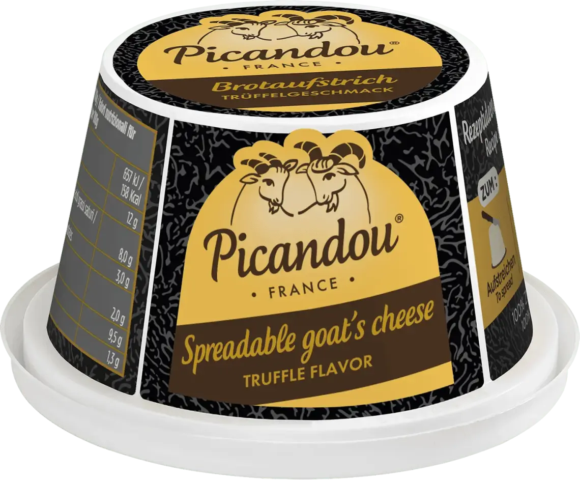 Фото 1 - Крем-сир Picandou козячий з трюфелями 40% 125 г