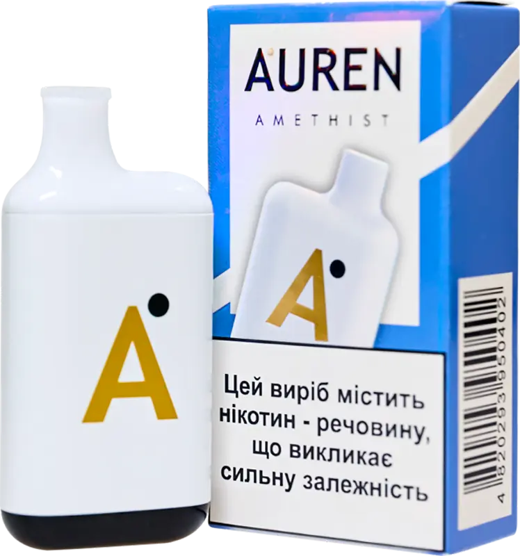 Фото 1 - Одноразова електронна сигарета Auren Amethist з рідиною 2 мл