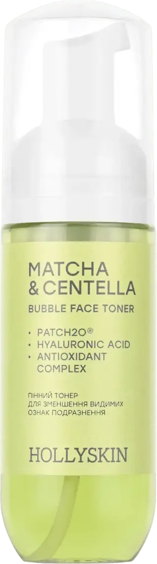 Фото 1 - Пінний тонер Hollyskin Matcha & Centella для зменшення видимих ознак подразнення 150 мл