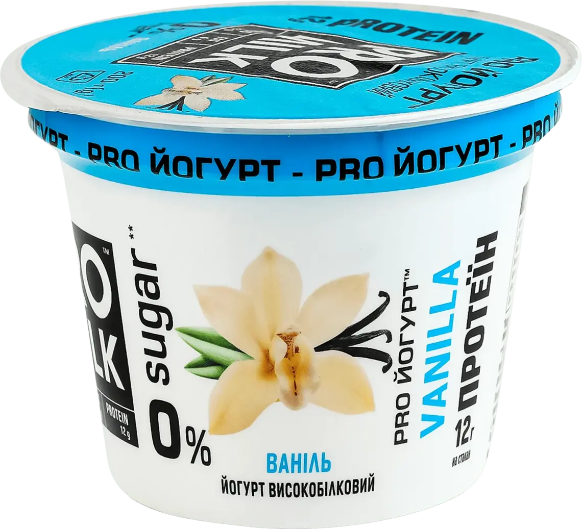 Фото 1 - Йогурт Pro Milk Ваніль високобілковий 3% 200 г