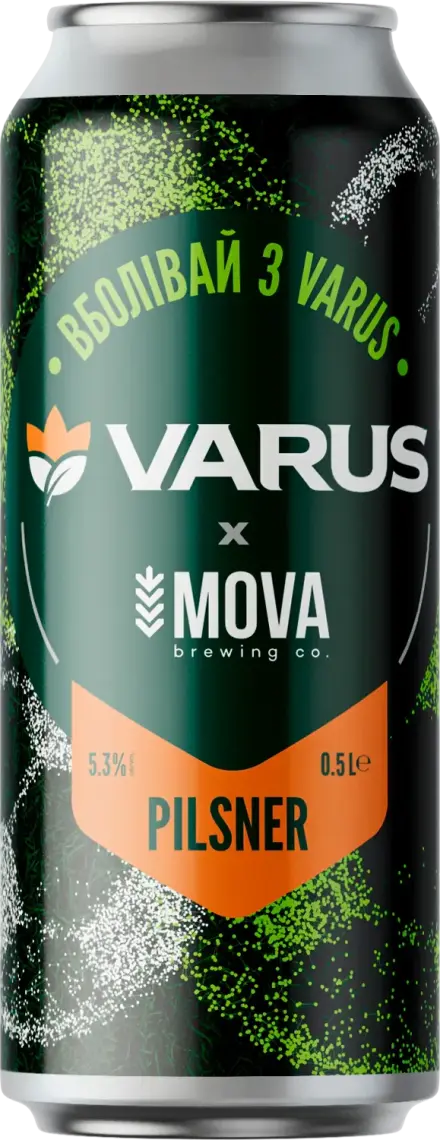 Фото 1 - Пиво Mova Pilsner вболівай з Varus х Моvа 500 мл