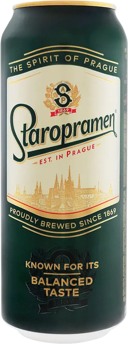 Фото 1 - Пиво Staropramen світле фільтроване з/б 4.2% 0.5 л