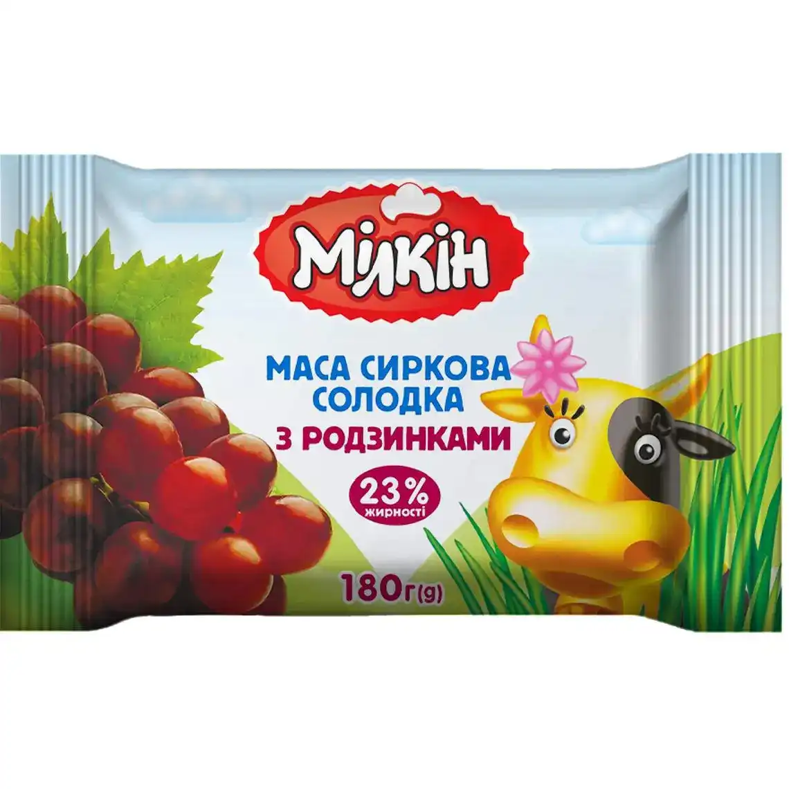 Творожная масса Милкин с изюмом 23% 180 г купить онлайн | заказать в  магазине VARUS