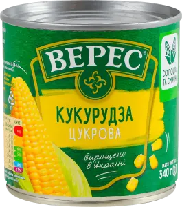 Фото 12 - Кукурудза Верес цукрова консервована 340 г