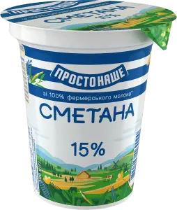 Фото 10 - Сметана ПростоНаше 15% 300 г