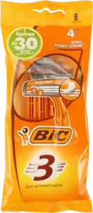 Фото 5 - Набір бритв без змінних картриджів Bic Sensitive 3 чоловічий 4 шт
