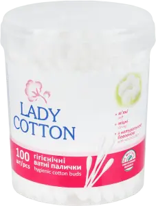 Фото 7 - Палички ватні Lady Cotton в банці 100 шт