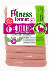 Фото 8 - Сосиски Fitness Format Фітнес з м'ясом кролика 225 г
