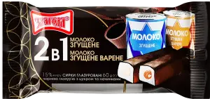 Фото 3 - Сирок Злагода 2 в 1 молоко згущене варене/молоко згущене 15% 60 г